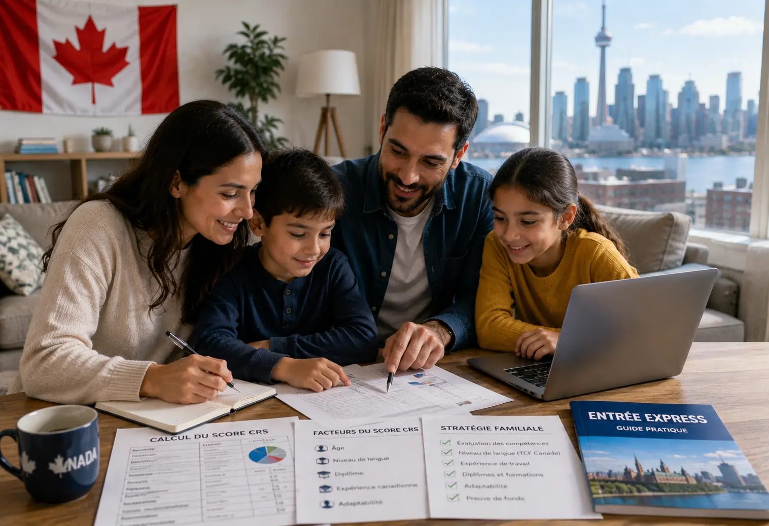 TCF Canada en Famille 2026 : Stratégies pour Maximiser les Points CRS du Conjoint et Optimiser Votre Profil Familial Entrée Express