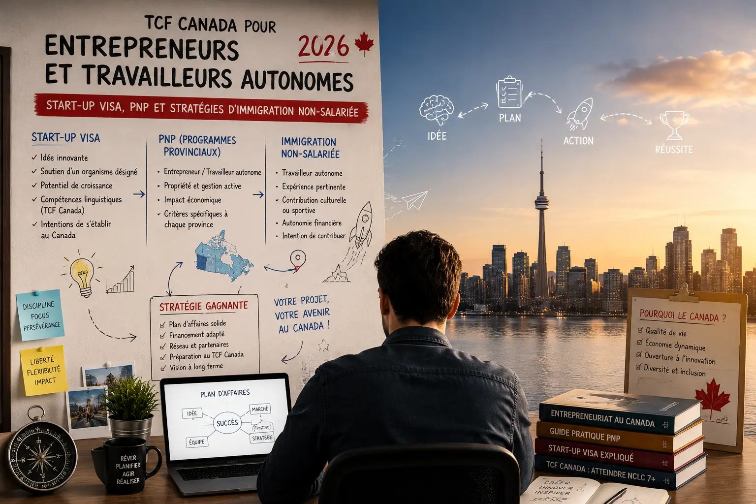 TCF Canada pour Entrepreneurs et Travailleurs Autonomes 2026 : Start-Up Visa, PNP et Stratégies d'Immigration Non-Salariée